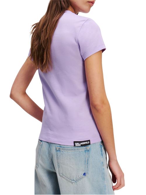 T-shirt viola in cotone Karl Lagerfeld jeans | A1W17004740